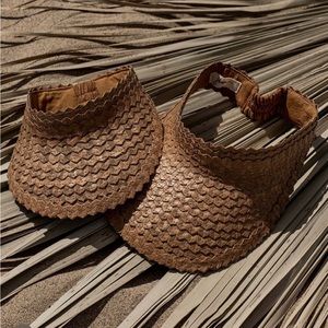 Palm sun visor/ Brown or Natural